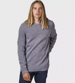 Strickpullover "Sören" (Wolle) - hellgrau