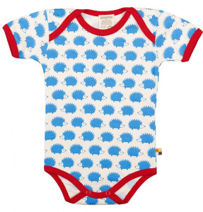 Kurzarm Body "Igel" - sky