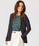 Feinstrick-Cardigan "Ara" - dunkelgrau