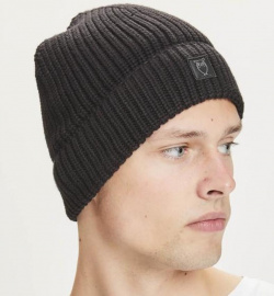Gerippte Mütze - schwarz Gerippte Mütze - schwarz
