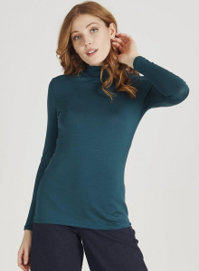 Givn Turtle Neck Longsleeve "Vida" - teal blue