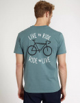 Männer T-Shirt "Live To Ride" - lake green