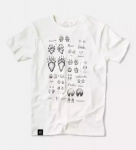 Zerum Herren T-Shirt "Spuren" - weiß