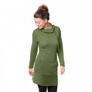 Bleed "Toody Shawl Hoodie Dress" - light green