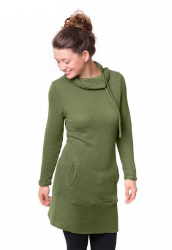 Bleed "Toody Shawl Hoodie Dress" - light green
