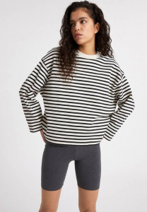 Sweatshirt "Frankaa Stripe" - undyed/black