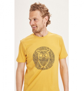 T-Shirt "Wave Owl" - honiggelb