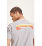 T-Shirt "Mountain Back Print" - grau meliert