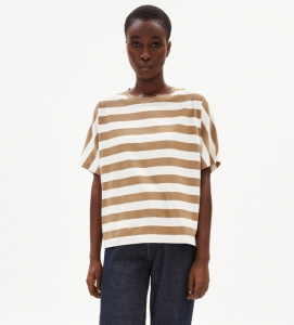 T-Shirt "Kajaa Block Stripes" - smoky almond