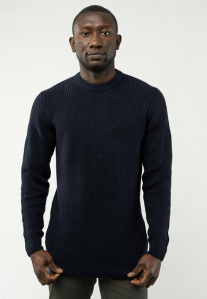 Round Neck Knit "Ravi" - navy