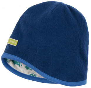 Woolen Fleece reversible Hat - navy