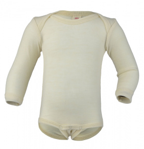 Woolen Baby-Body, Long Sleeved - natural