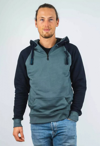 Hoodie "AX-1" - stormy weather/navy