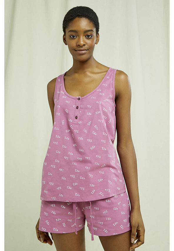 Pyjama-Top "ZZZ" - pale mauve