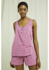 Pyjama-Top "ZZZ" - pale mauve