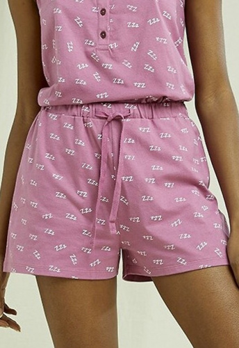 Pyjama-Shorts "ZZZ" - pale mauve