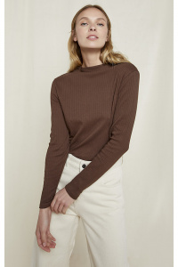 Hiral Rib Top - brown