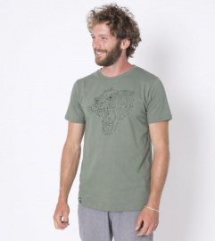 Zerum Herren T-Shirt "Tiger" - graugrün