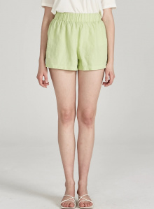 Givn Leinen-Shorts "Cleo" - matcha