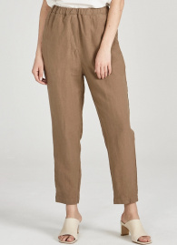 Givn Linen Pants "Elisa" - muddy brown