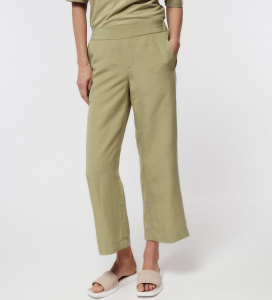 Lanius "7/8 Pants With Wide Leg" (linen) - herbaö green