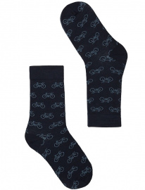 Socks "Almond Bikes" - navy