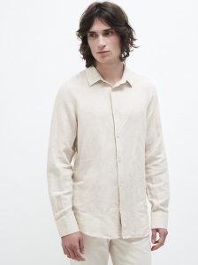 Kuyichi "Nico Shirt" (linen) - off white melange