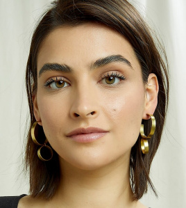 Double Circle Earrings - messing