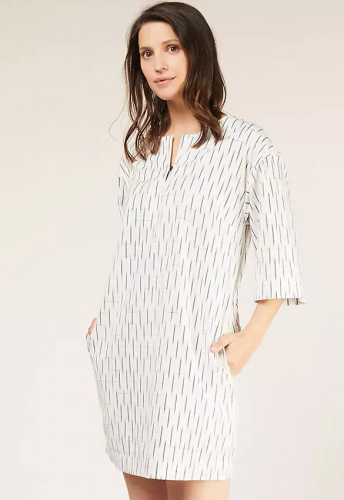 Sada Ikat Tunic - white/blue