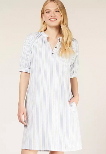 Masie Striped Dress - blue