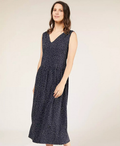 Kleid "Robyn Leaf Print" - navy