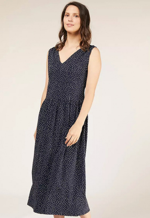 Kleid "Robyn Leaf Print" - navy