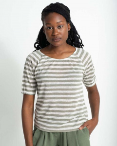 Striped Linen Blouse - thistle