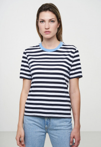 T-Shirt "Lily Stripes" - dark navy