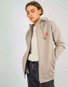 Zip-Hoodie "Fulla" - simply taupe