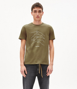 T-Shirt "Jaames Top Mountains" - oliva