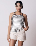 Bleed "Easy Stripe String Top" - naturweiß/schwarz