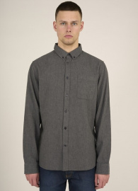 Melange Flannel Shirt - grau meliert