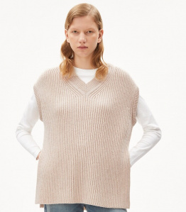 Knit Top "Viaa" - light caramel melange