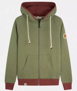 Zip-Hoodie "Pier" - laurel oak/apple butter