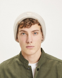 Woll-Beanie - naturweiß