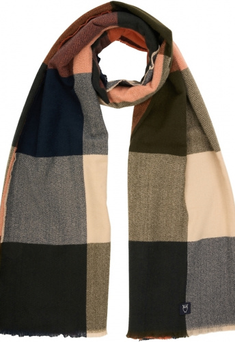 Big Check Scarf - autumn leaf