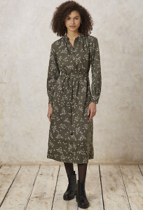 Kleid "Kachel Leaf" - khaki