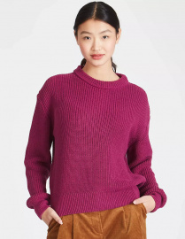 Givn Round Neck Knit "Aria" - dark pink