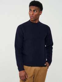 Knit Jumper "Chives" (wool) - dark navy