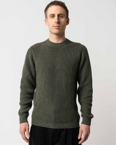 Round Neck Knit "Ravi" - green melange