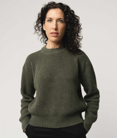 Rippstrick Pullover "Manika" - green melange