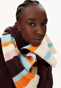 Scarf "Kaay Multicolor" (wool) - oatmilk