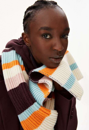 Schal "Kaay Multicolor" (Wolle) - oatmilk