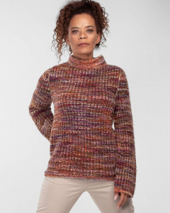 Alpaca Reversible Knit - faded rose